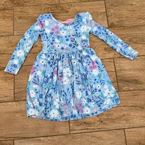 LITTLE SLEEPIES DRESS: SPRING FLOWERS (Size 3T)